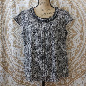 ANN KLEIN Cap Sleeve Top Blouse Like New Size L